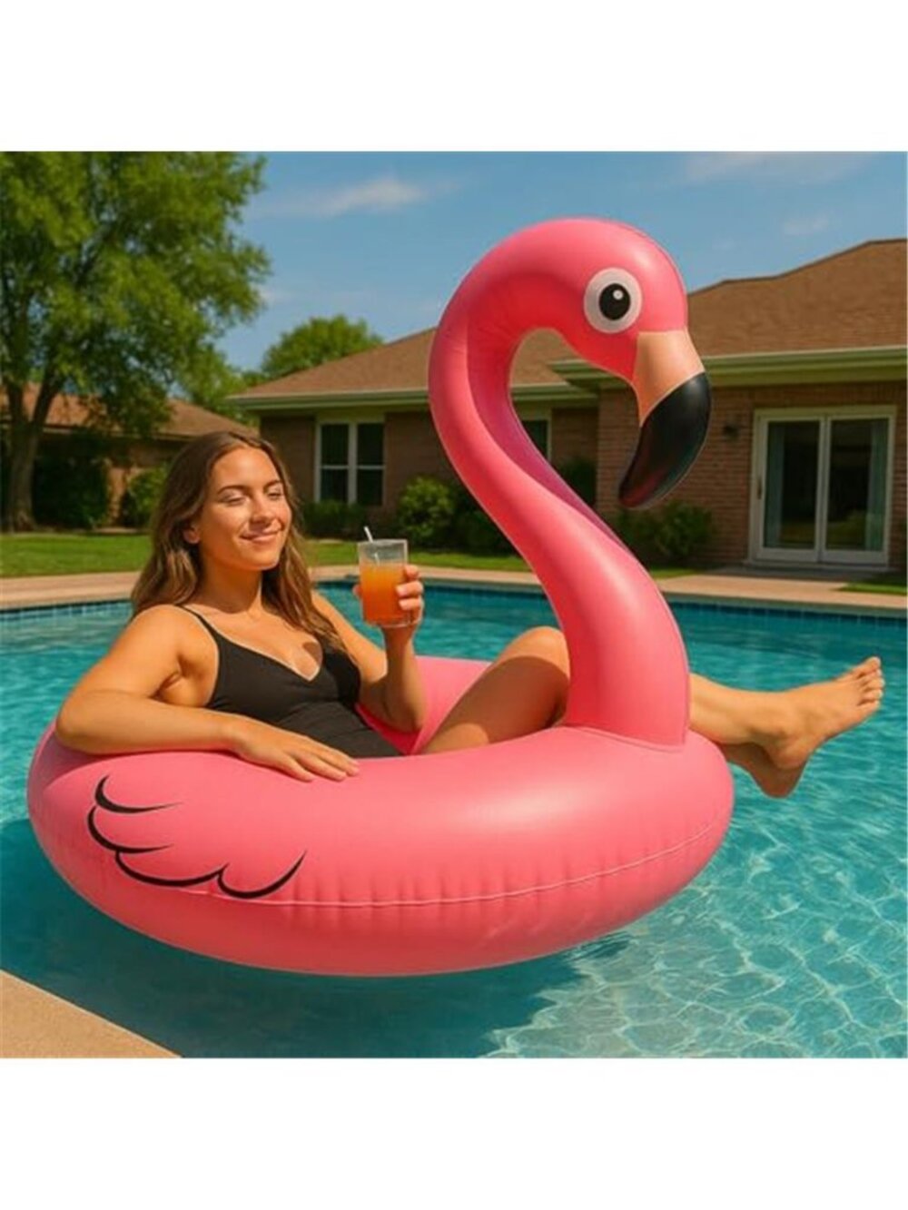 Giant Flamingo Pool Float Inflatable Raft Adult Kids Summer Water Lounge